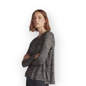 Rag & Bone "Camden" Marled Black Long Sleeve Tee Shirt S